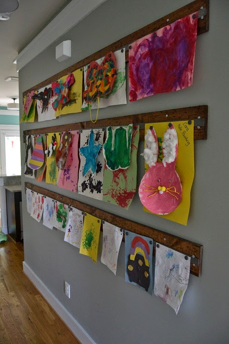 Never Listless: Displaying Kid's Artwork In A Slightly Classier Way!