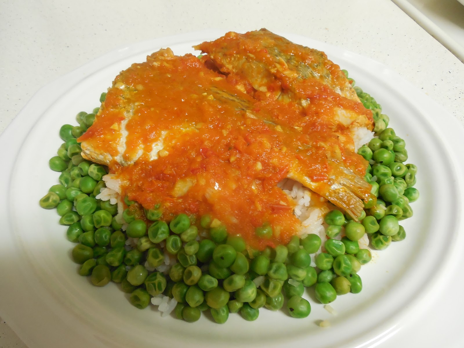 Priscilla's Kitchen Naija Foodz Made Easy! Jazmine Rice & Peas with Palm Oil Pepper Sauce