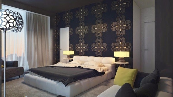 The black wallpaper in your home creates an artistic Interior