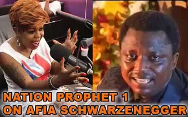 Afia Schwarzenegger (Left) and Nation’s Prophet Dr. Ebenezer Adarkwa-Yiadom (Right)