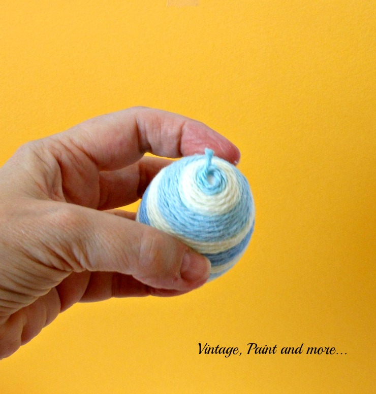Vintage, Paint and more... ending the egg wrapping process
