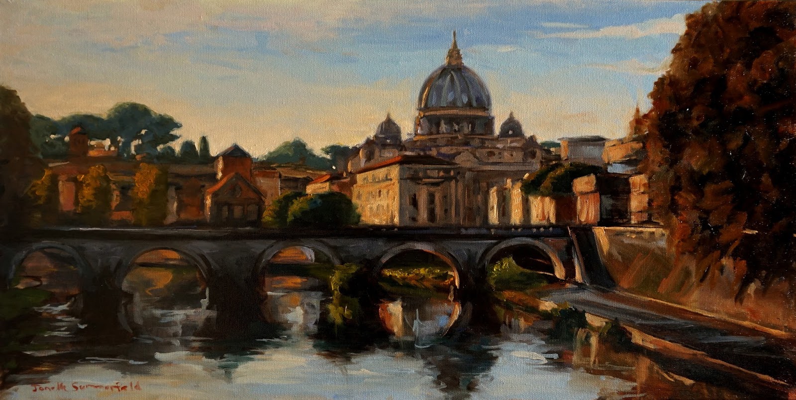 Jonelle Summerfield Oil Paintings View of Rome II