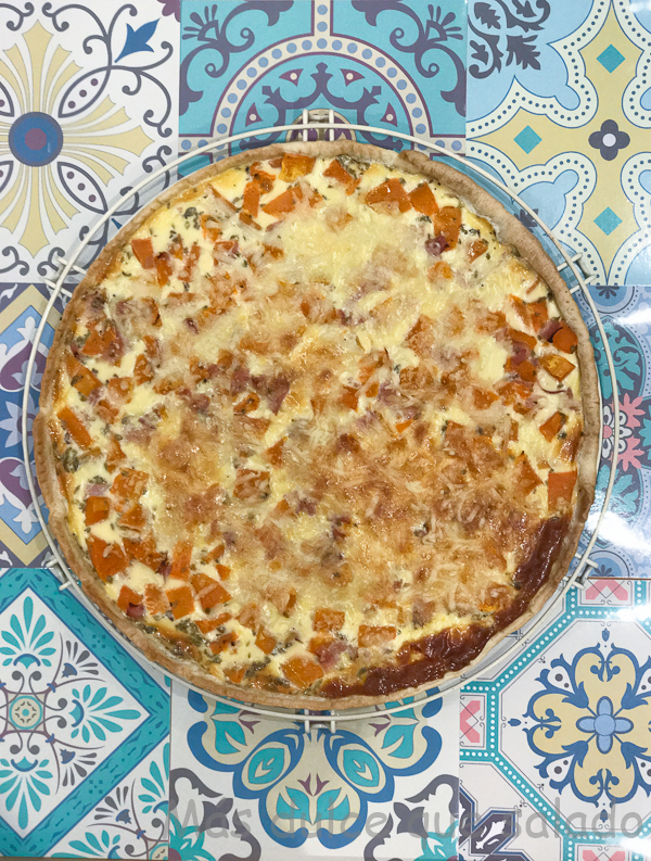 Quiche de calabaza y jamón