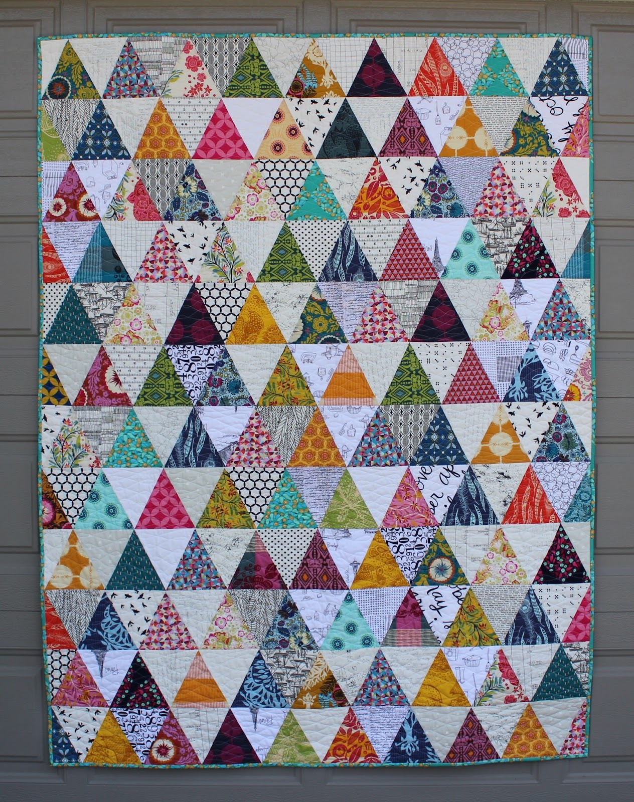 Teaginny Designs Scrappy Triangle Quilt