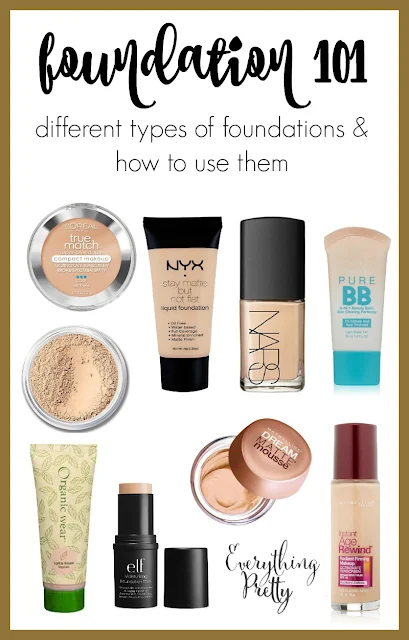 Foundation 101:  Different types of foundations and how to use them.