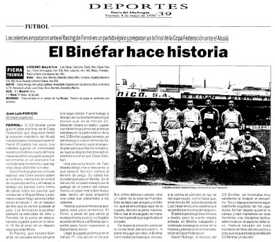 20 años de Copa Federación del C.D. Binéfar