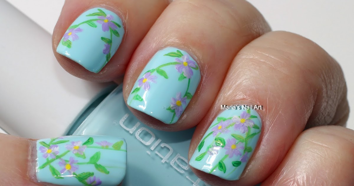 Marias Nail Art and Polish Blog: Subtle flower vines for Gomme