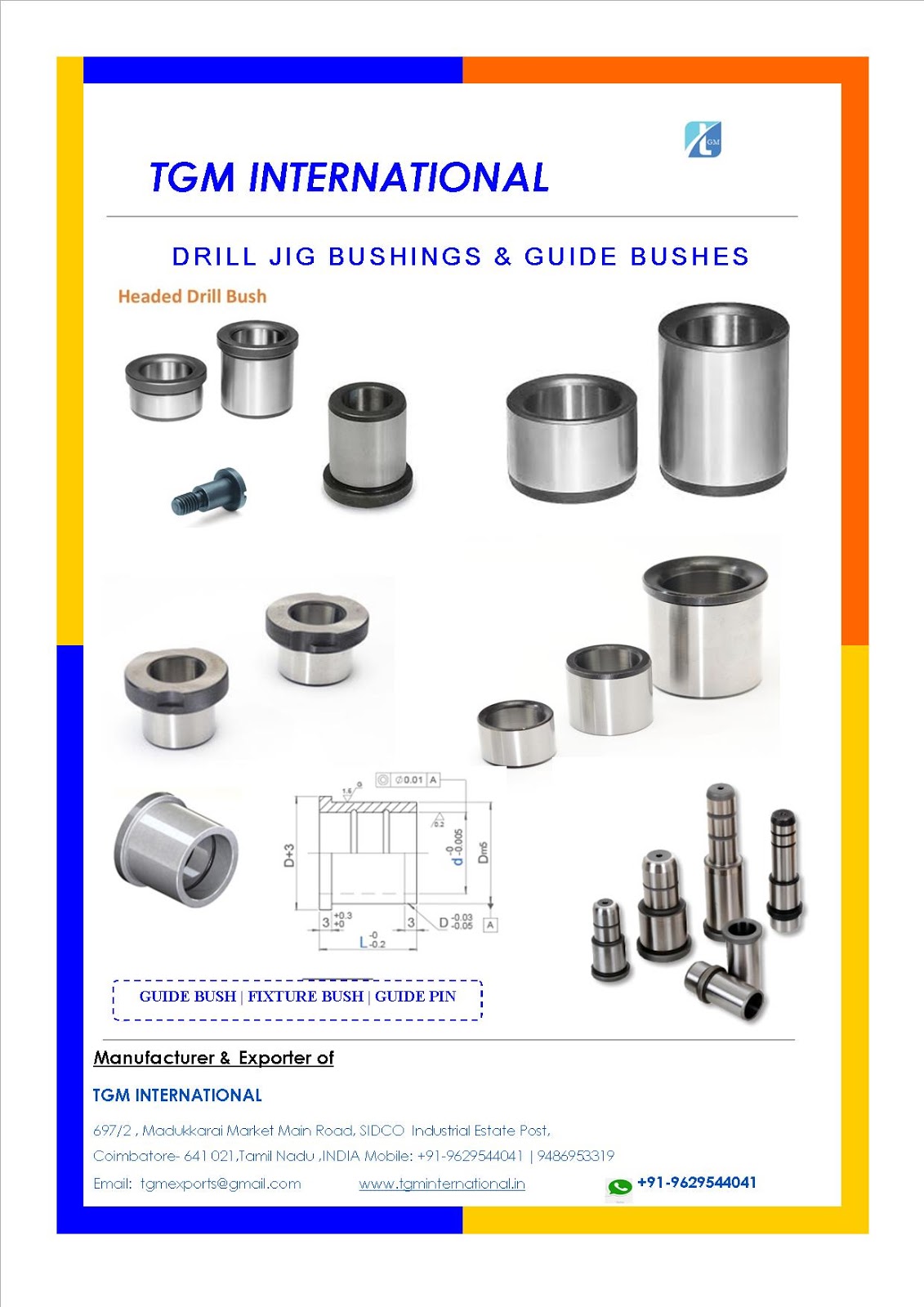 DRILL JIG BUSHINGS & GUIDE BUSHES (IS 666 of 1972),INTERNATIONAL