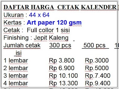 Percetakan Murah Depok ~ Cetak Buku Tahunan Murah: Search results for jasa cetak kalender