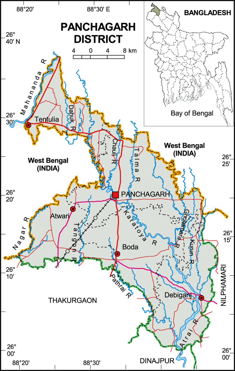 Panchagarh District Map Bangladesh