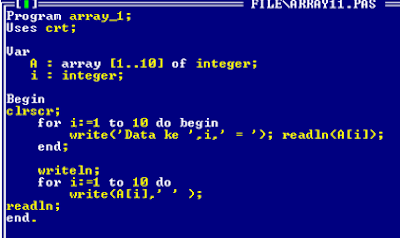 Contoh Program array 1 dimensi | [terlengkap]