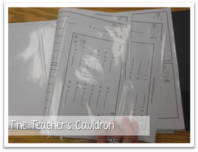 How binders and page protectors help me with math - Teacher by the Beach