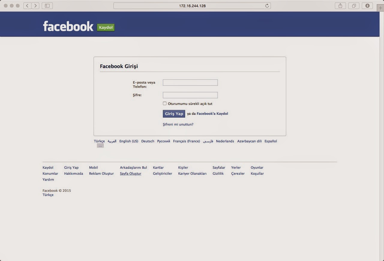 facebook login ekranı facebook login ekranı