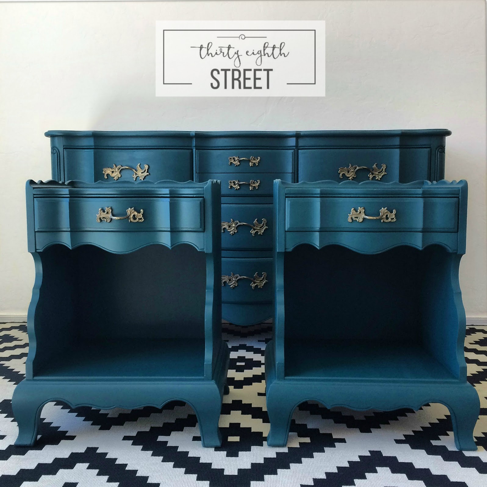 Painted Dresser In Pea Blue Thirty Eighth Street How To Use Metallic Paint Country Chic Belt Buckle