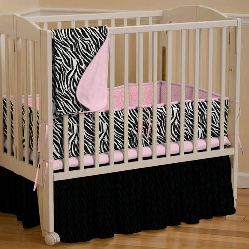 Black and White Zebra Portable Crib Bumper zebra decorations