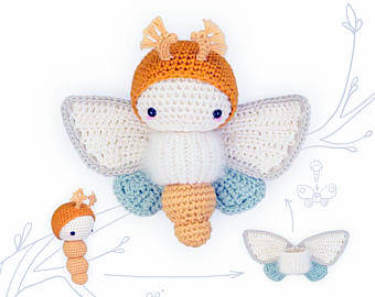 amigurumi insect butterfly crochet pattern