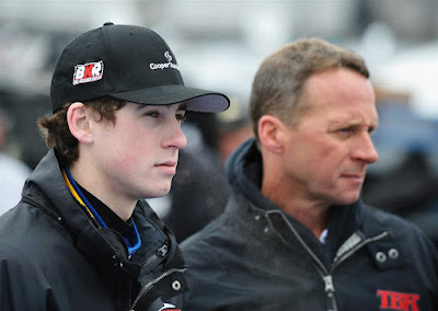 Dave Blaney (right) and son Ryan Blaney. 