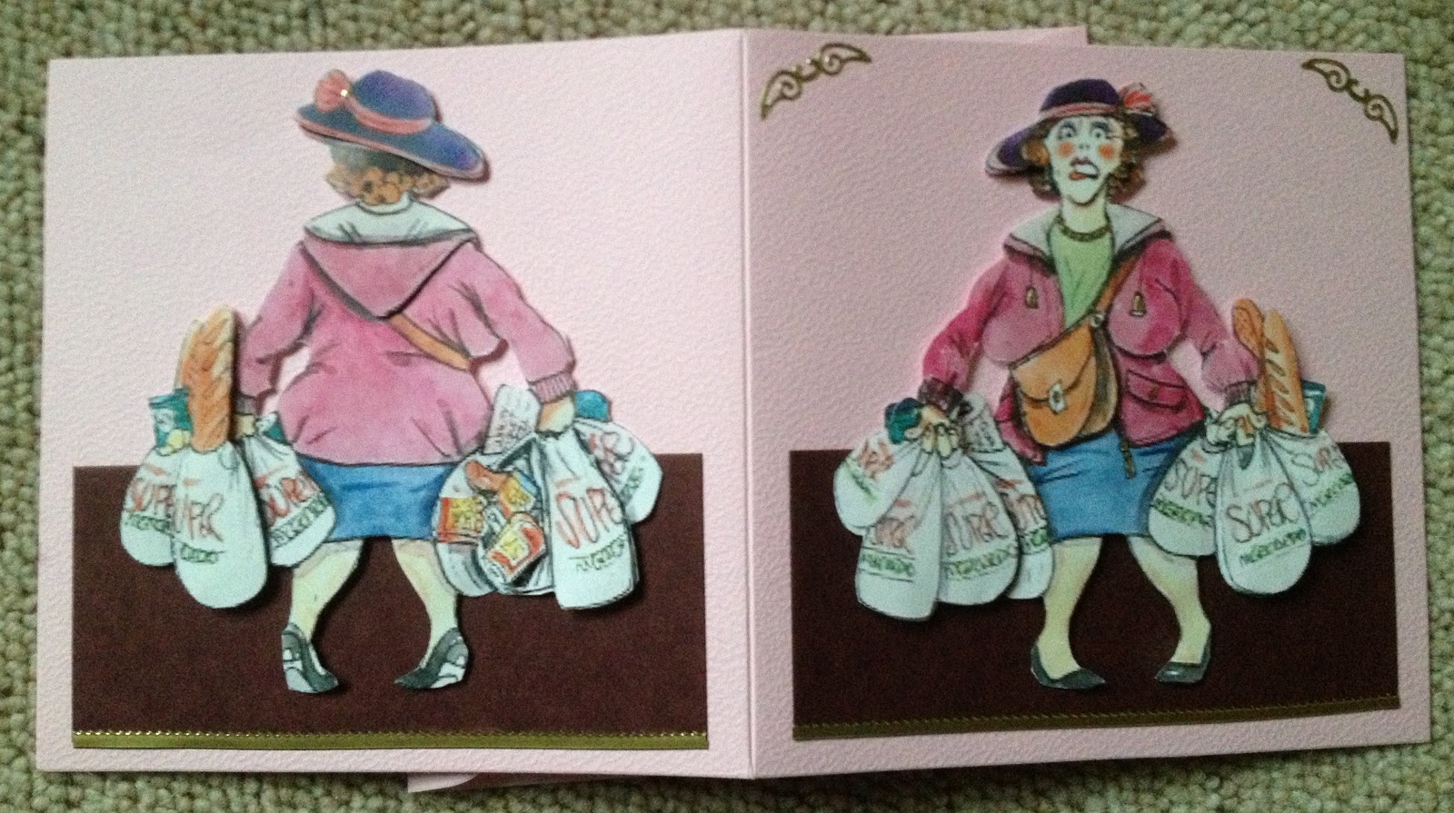 Mirages - Bastelstube: Karte für eine Shoppingqueen / Gutscheinkarte Mirages - Bastelstube: Karte für eine Shoppingqueen / Gutscheinkarte