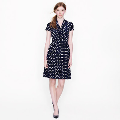 polka dot tie neck dress