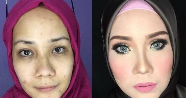Foto 'Before-After' Ini Buktikan Kekuatan Riasan Wanita | Islampedia