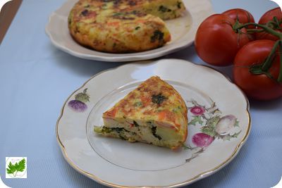 Tortilla de Patatas con Kale y Marisco