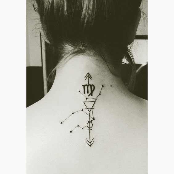 Scorpio zodiac constellation tattoo designs on the back