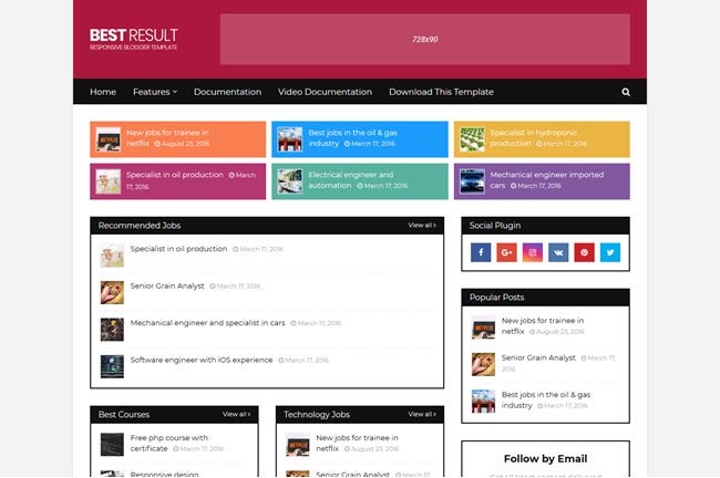 Best Result - Responsive Blogger Template