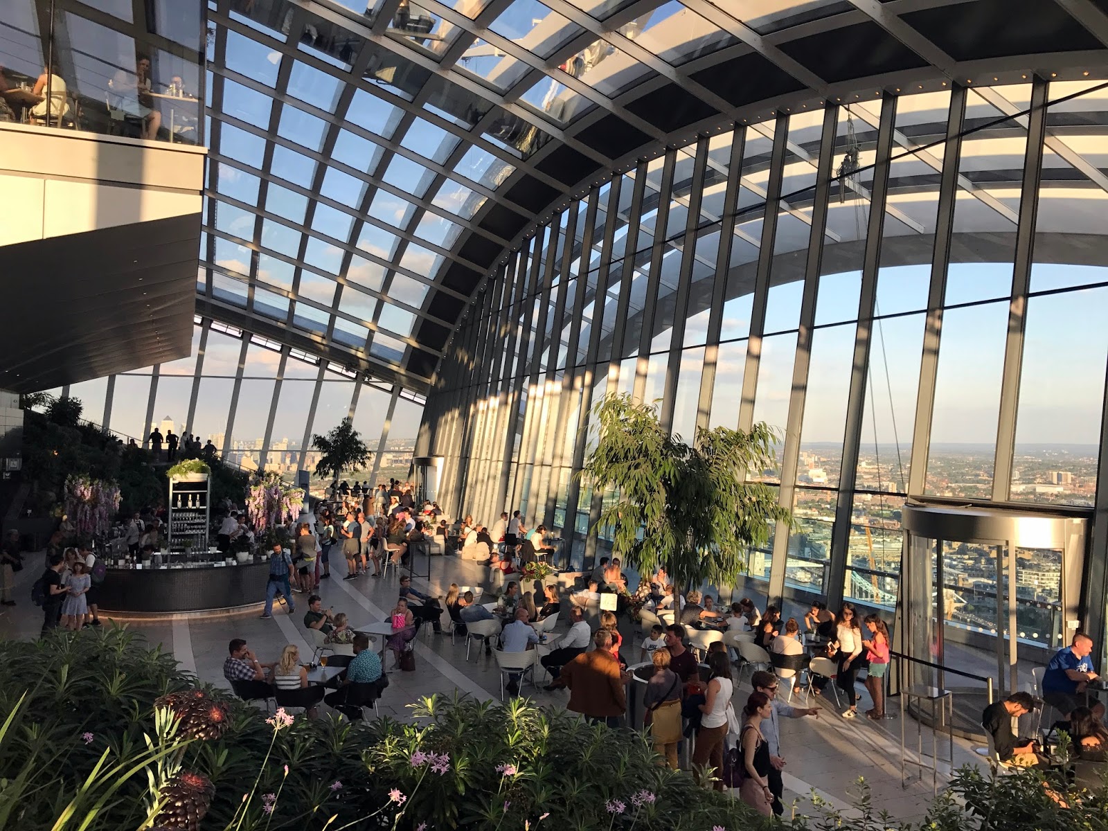 Double Skinny Macchiato Sky Garden At Sunset