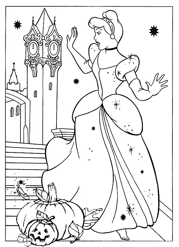 halloween princess coloring pages - photo #5