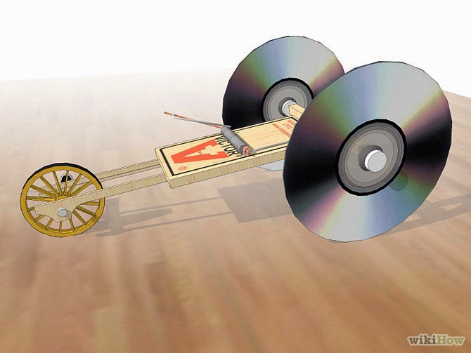 My second idea is a long vehicle made out of wood with two rear wheels ...