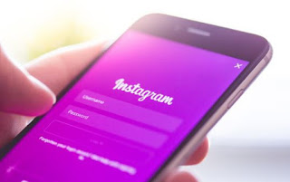 enter instagram username and password page