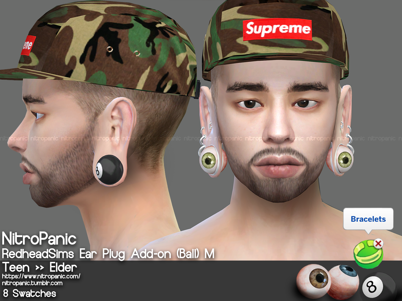 RedHeadSims Ear Plug Addon F&M