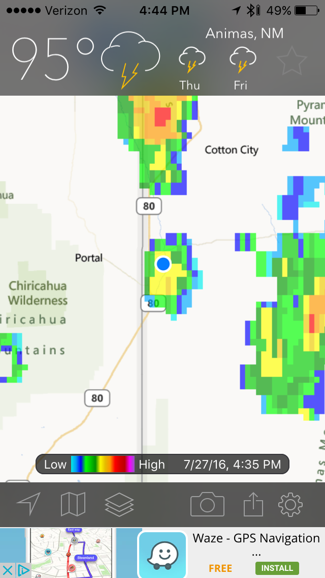 Blogging from the Boot Heel Monsoon Weather