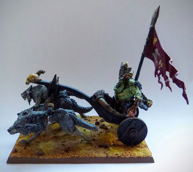 Grom the Paunch conversion for Orcs & Goblins, Warhammer Fantasy Battle from Avatars of War Goblin King.