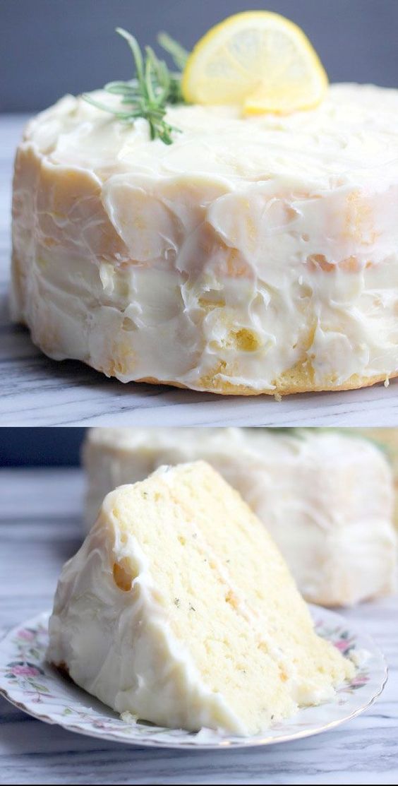 Learn how to make this unique and light and fluffy lemon rosemary cake with lemon cream cheese frosting complete with step by step pictures. This is my favorite fluffy yellow cake recipe that always comes out tender and moist! Learn how to make this unique and light and fluffy lemon rosemary cake with lemon cream cheese frosting complete with step by step pictures. This is my favorite fluffy yellow cake recipe that always comes out tender and moist!