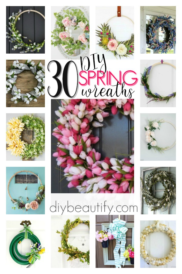 30 Spring Wreaths to Make - DIY Beautify - Creating Beauty at Home