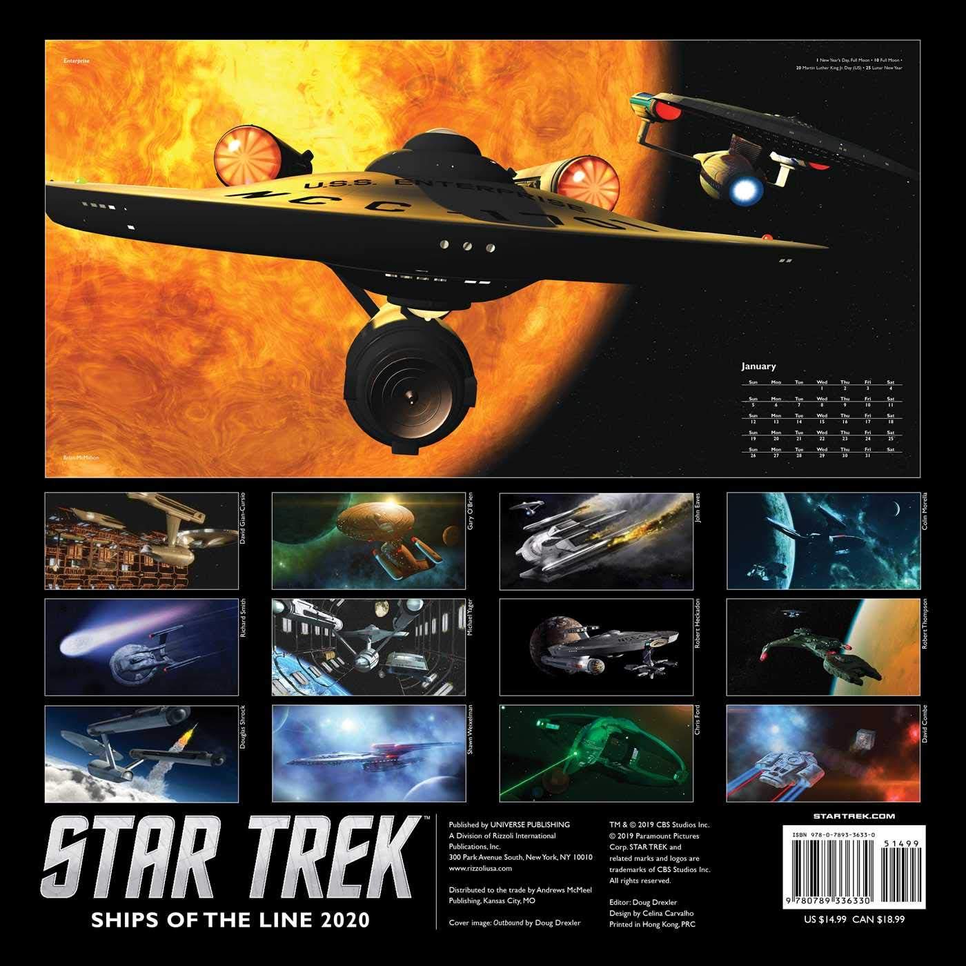 The Trek Collective 2020 Star Trek calendar lineup revealed