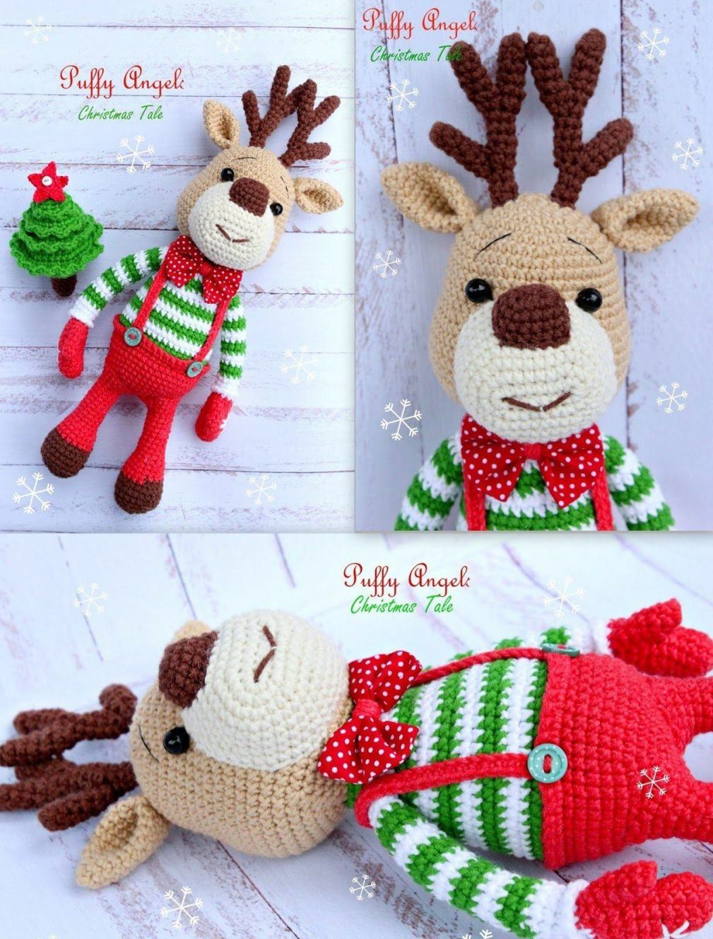 Christmas deer amigurumi pattern