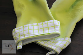 Rubber gloves with cotton cuffs:: OrganizingMadeFun.com