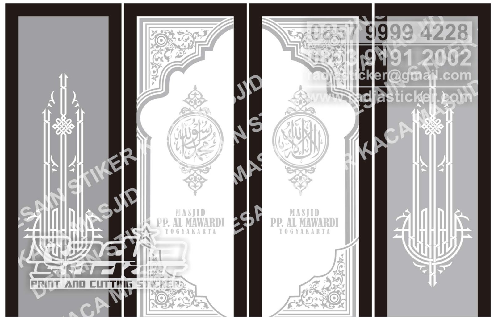 Jasa Stiker Kaca Masjid Tukang Stiker Kaca Masjid Stiker Kaca Tempat Jual Dan Pasang Stiker Kaca Masjid Radja Sticker
