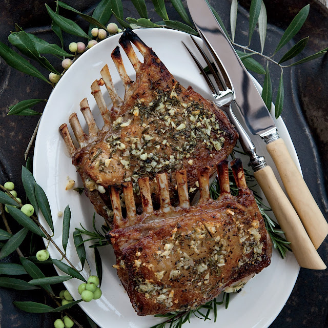 Greek Cooking Club of America GarlicCrusted Roast Rack of Lamb