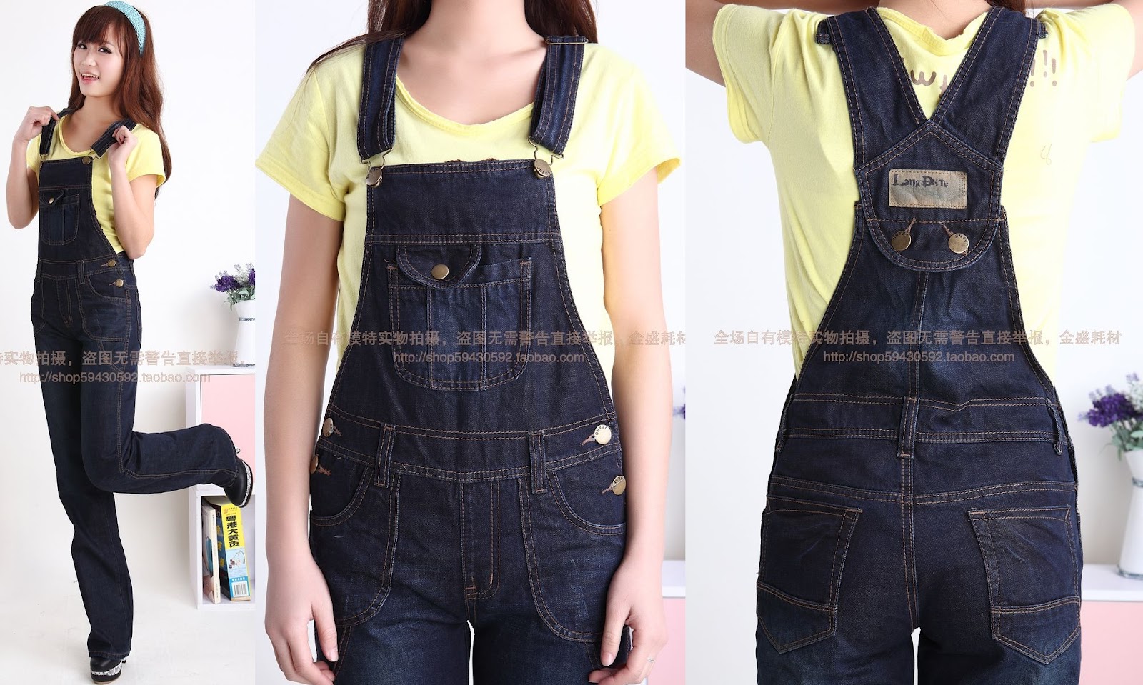 Sexy Jeans Overalls Cute chinese girls in sexy Overalls and Shortalls