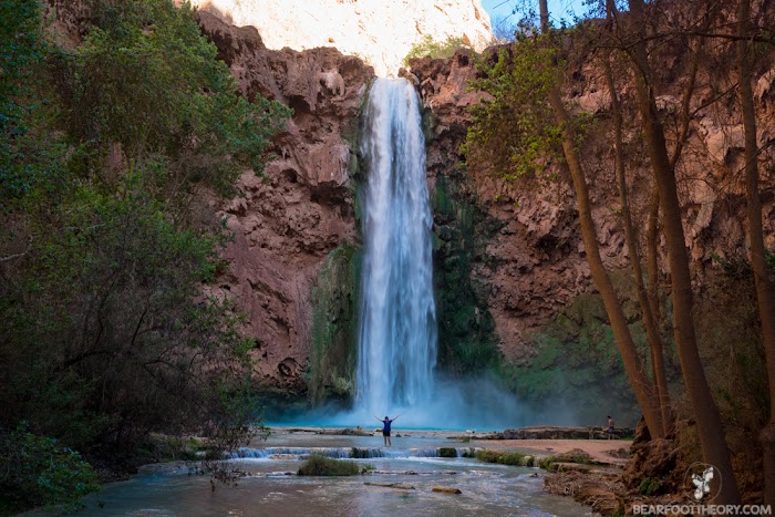 Mooney Falls is the tallest and most forceful of the 5 waterfalls of Havasu Canyon