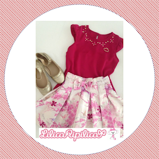 conjunto saia e blusa lilica ripilica