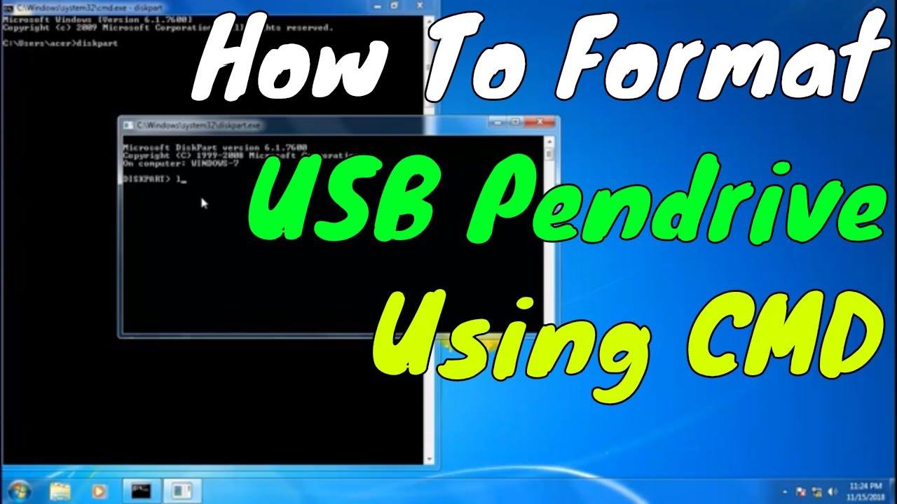 How To Format USB Pendrive Using CMD MAYANK SONI