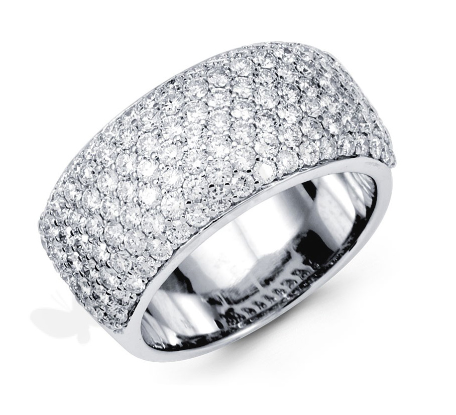 Diamond Rings and Necklaces: Pave Diamond Ring