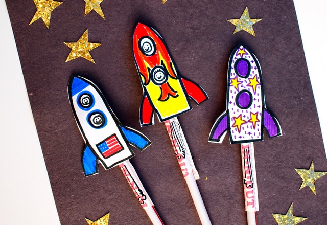 easy straw rockets- fun kids craft