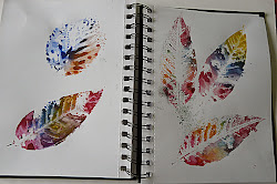 thread printing fabric leaf simple leaves prints acrylic diy esefo paint calico using tried watercolour adventures scrap got then bag