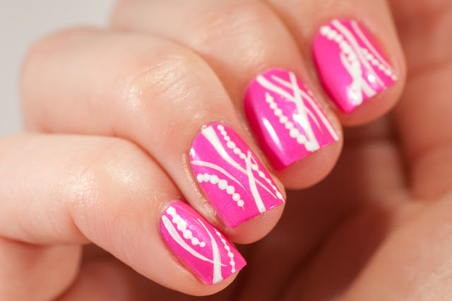 Neon pink nails - May contain traces of polish