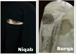 Burqa, valuri care acopera capul, chipul si corpul femeii musulmane